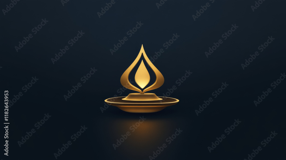 Fototapeta premium Lamp vector logo. A logo in the form of a table lamp.