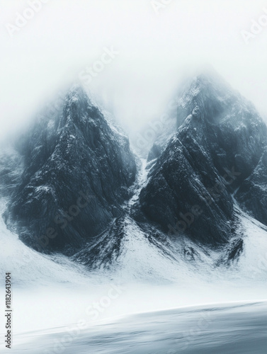 Towering Peaks in Arctic Silence