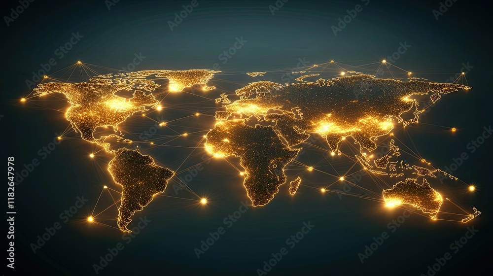 Background world map symbolizing the world wide web, glowing lights Background world map symbolizing the world wide web, glowing lights