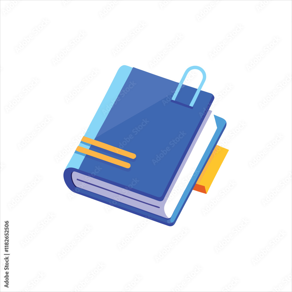 Blue Book Clip Transparent Vector Art on White Background Blue Book Clip Transparent Vector Art on White Background