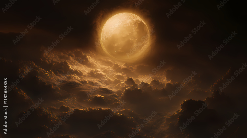 moon clouds illuminate full above sky moon clouds illuminate full above sky