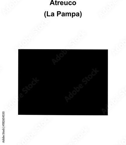 Atreuco department (La Pampa) blank outline map