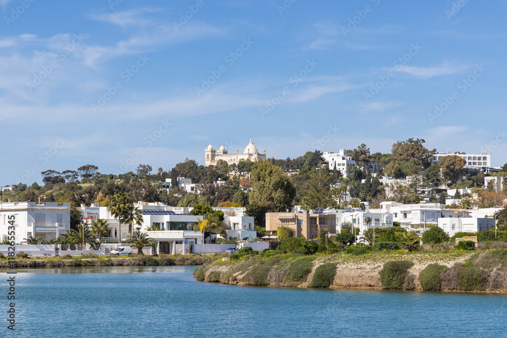 Naklejka premium Tunis, Tunisia. The waterfront of Carthage.