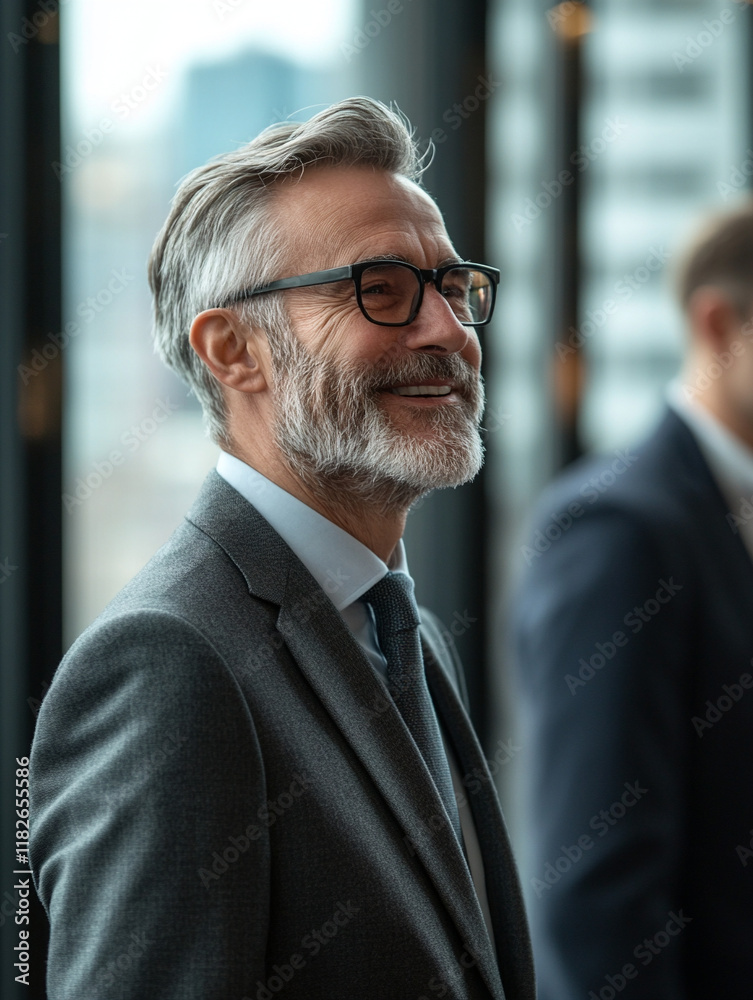 Naklejka premium Portrait of Senior Professional Businessman