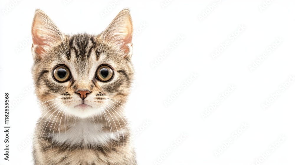 Obraz premium Close-up of a Curious Kitten