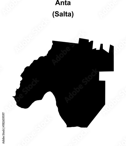 Anta department (Salta) blank outline map
