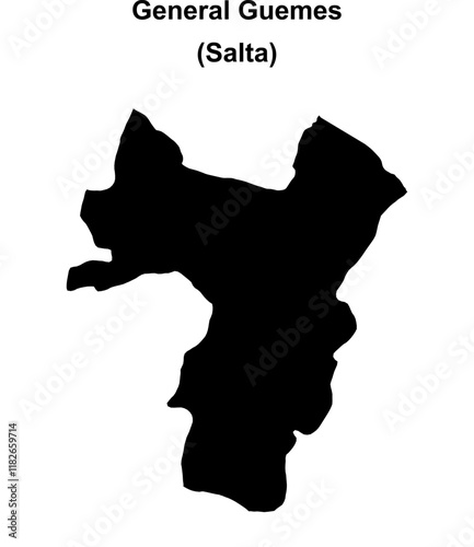 General Guemes department (Salta) blank outline map