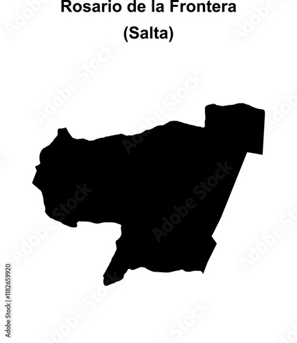 Rosario de la Frontera department (Salta) blank outline map
