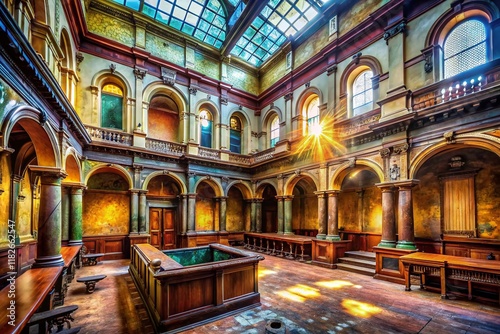 Abandoned Melbourne Magistrates Court Interior: Urban Exploration Photography