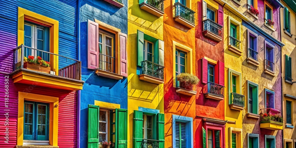 Fototapeta premium Abstract Colorful Paint Strokes & Brush Design Architectural Photography