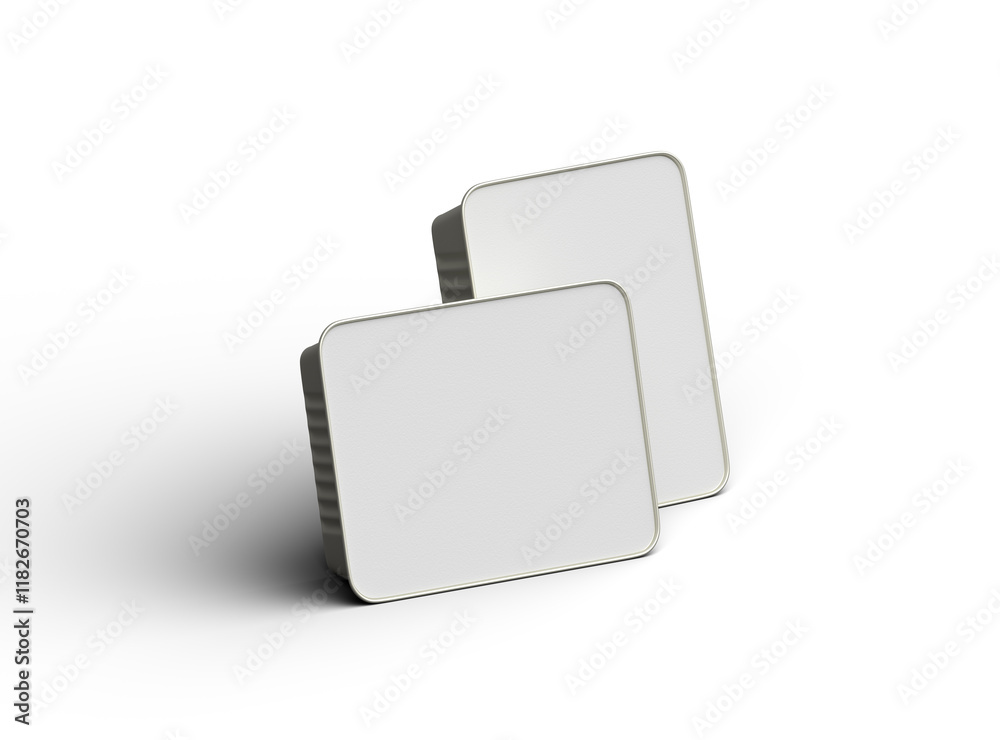 3d rendered image of a small rectangular food foil tray isolated on a light background 3d rendered image of a small rectangular food foil tray isolated on a light background