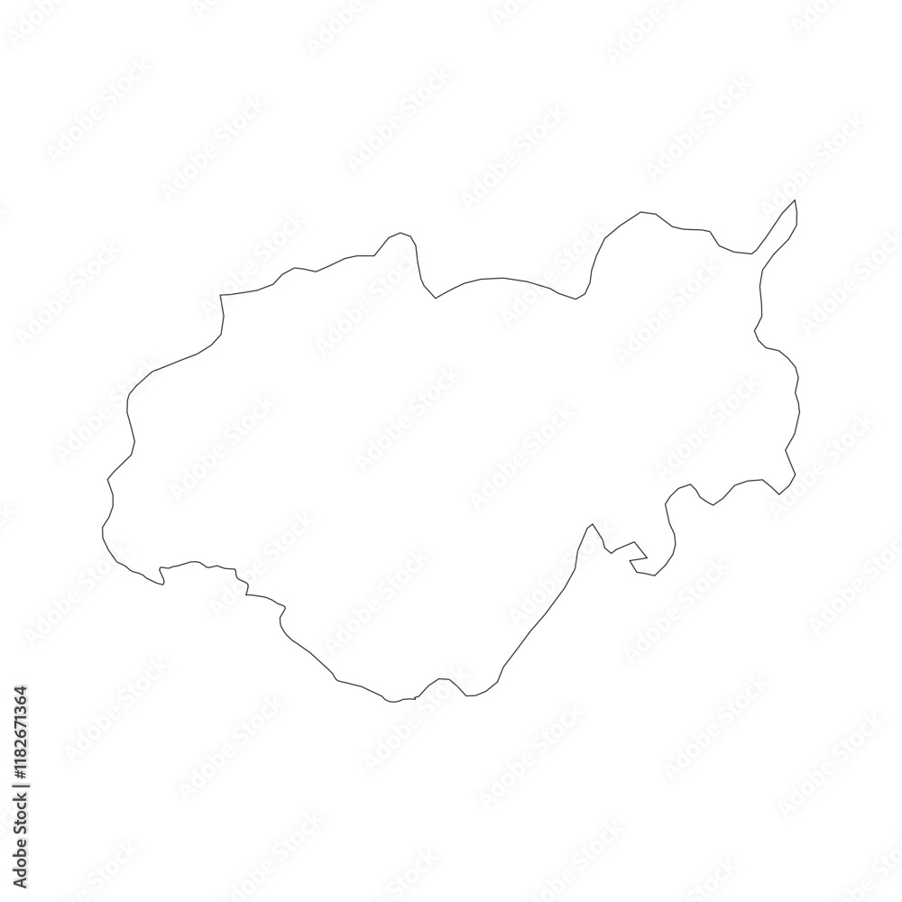Kabardin-Balkar blank outline map