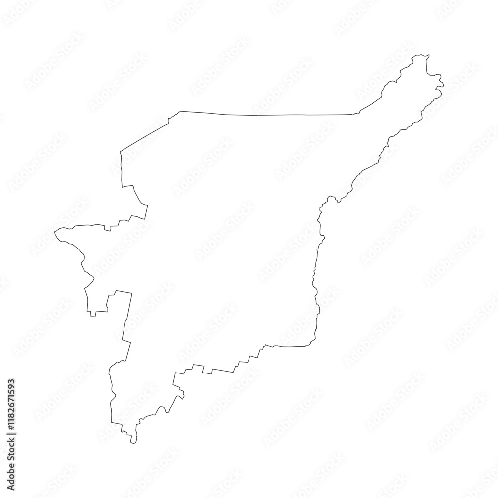 Obraz premium Komi blank outline map