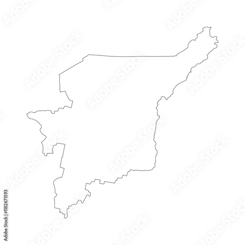 Komi blank outline map