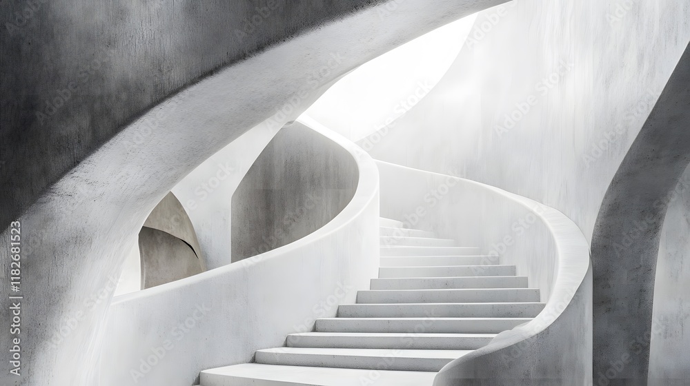 Naklejka premium Harmonious structures in soft gray and white tones