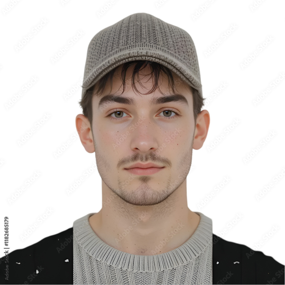 Portrait of man with straw hat Portrait of man with straw hat