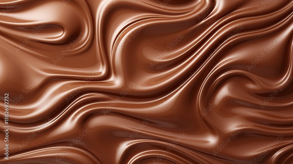 Luxurious flowing chocolate texture in warm tones captures indulgence and delight. Generative AI Luxurious flowing chocolate texture in warm tones captures indulgence and delight. Generative AI