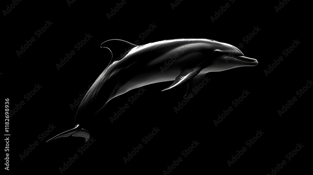 Fototapeta premium Vector logo Dolphin. Dolphin jump