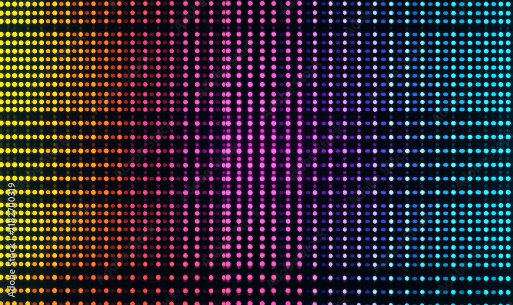 Pixels forming a grid pattern on screen, neon colors, modern design. Pixels forming a grid pattern on screen, neon colors, modern design.