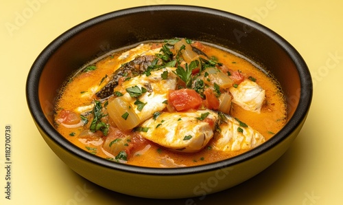 Discover moqueca, a savory Brazilian fish stew made with fresh ingredients, presented beautifully in a black bowl