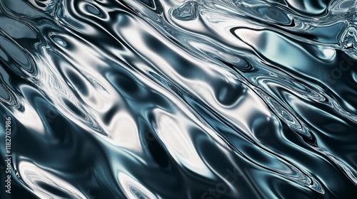 Stunning Abstract Liquid Metal Design: A mesmerizing fluid metal pattern, perfect for graphic resources and modern art enthusiasts.
