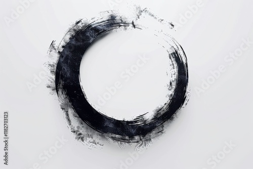 Serene circle of tranquility: minimalist zen symbolizing enlightenment