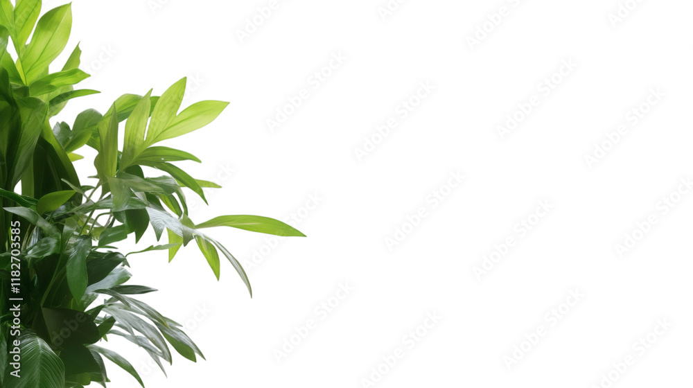 Obraz premium bamboo leaves isolated on white background
