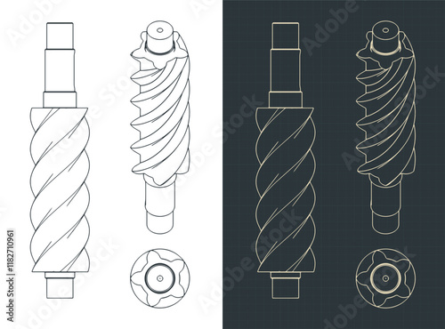 Male screw blueprints