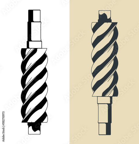 Male screw illustrations