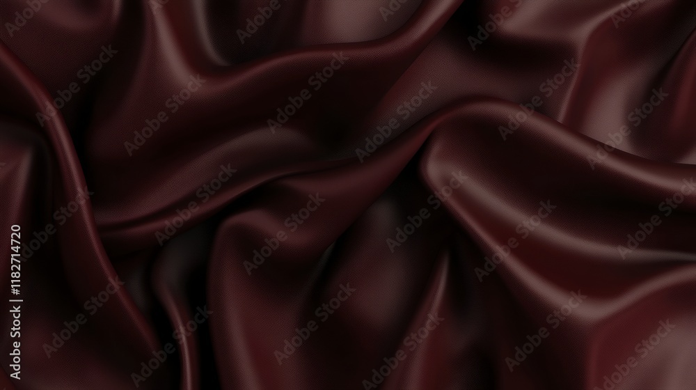 Fototapeta premium Deep Maroon Satin Fabric Texture: A Luxurious Textile Design