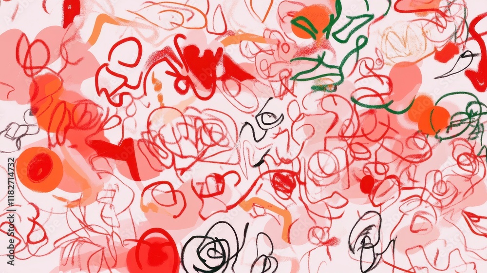 Abstract Art with Vibrant Colors and Intricate Lines Abstract Art with Vibrant Colors and Intricate Lines
