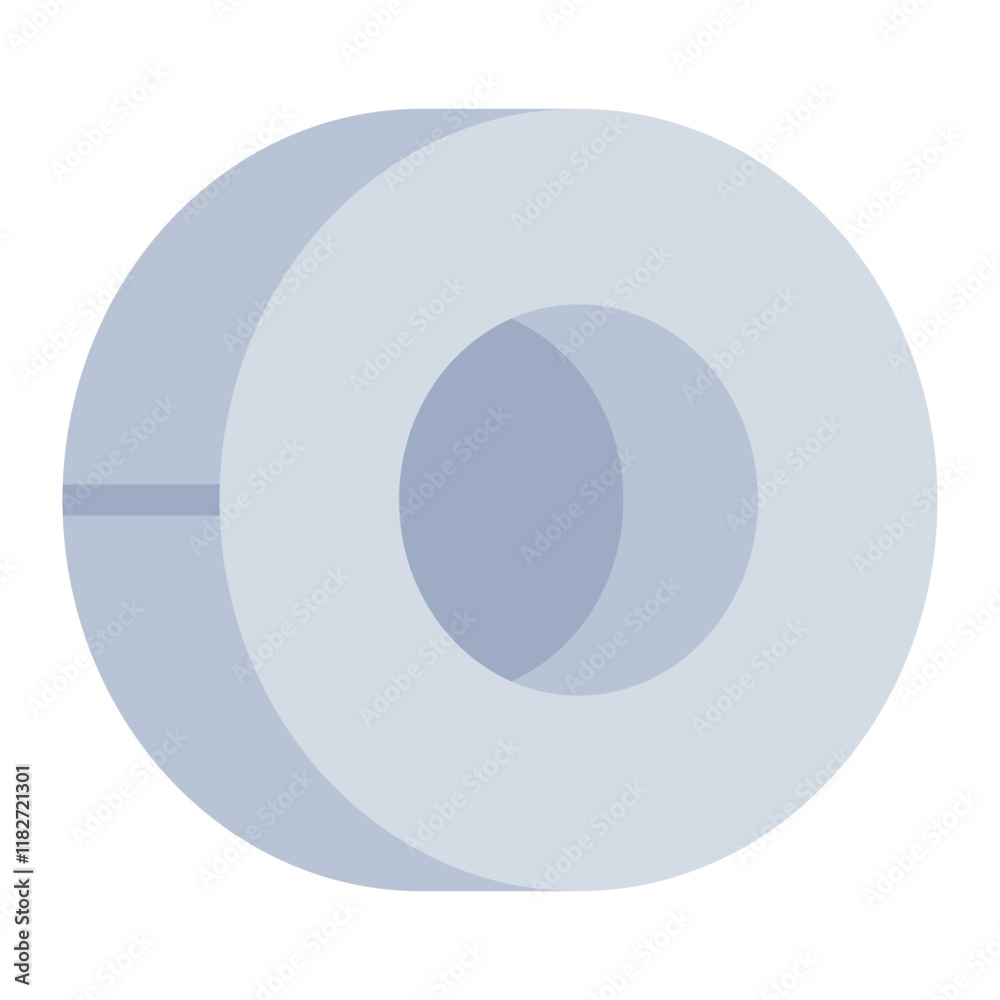 Rolled coiled steel flat icon for industrial steel production Rolled coiled steel flat icon for industrial steel production