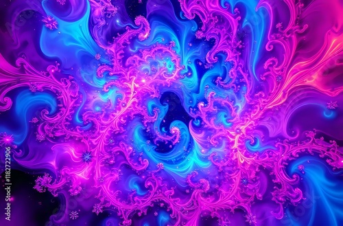 Cosmic Dance: Vibrant Surrealistic Universe