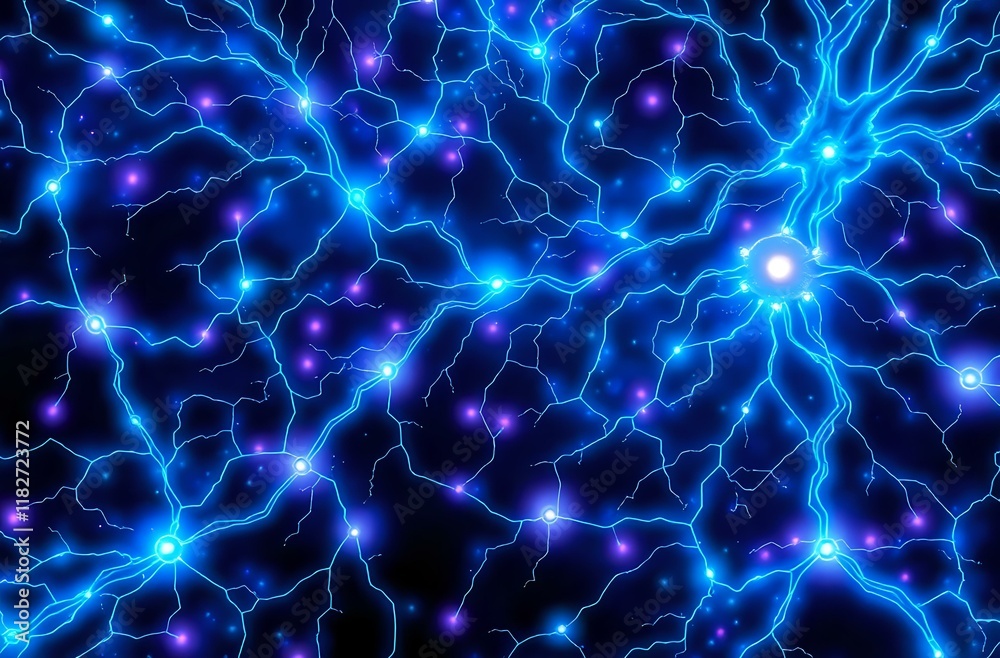 Abstract Bioluminescent Neural Network Circuitry Abstract Bioluminescent Neural Network Circuitry