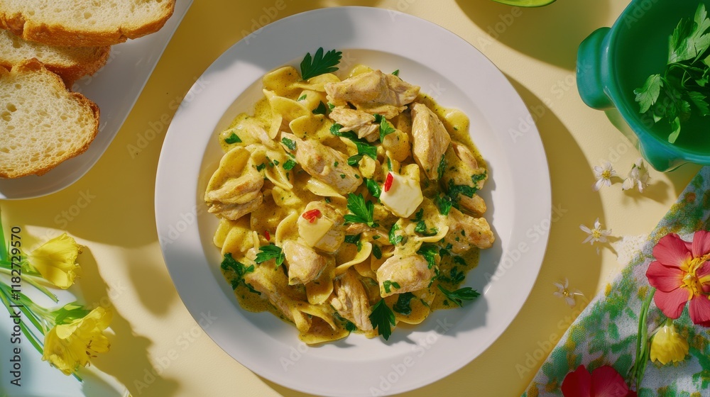 Aromatic Chicken Pasta with Creamy Butter Sauce Aromatic Chicken Pasta with Creamy Butter Sauce