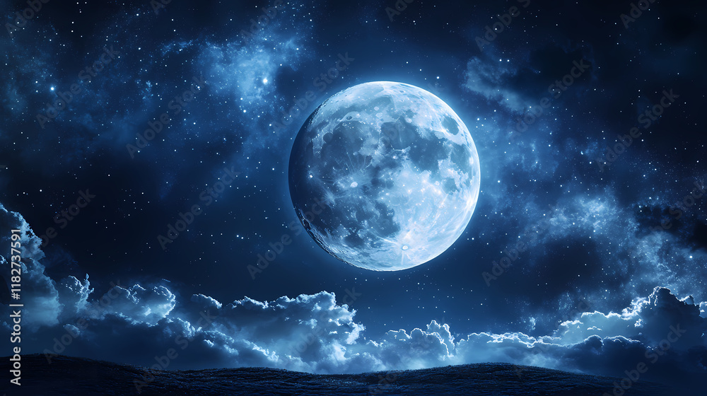 Obraz premium Megafon beschallt die umgebung. Moonstream. Illustration