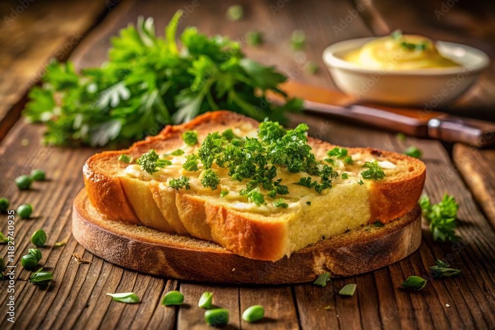 Buttered Toast with Fresh Parsley: A Simple, Delicious Breakfast