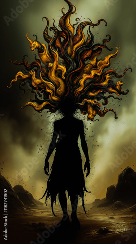 Shadowy Figure Showing It's Mind Going Crazy