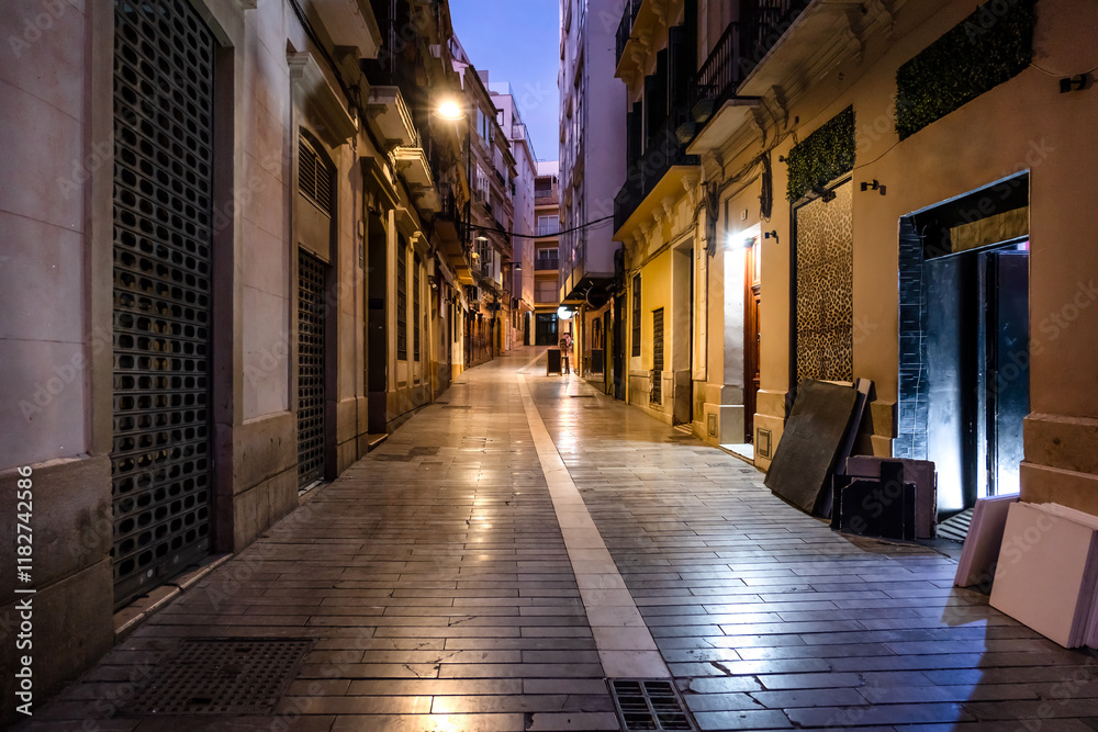 Fototapeta premium Street in Malaga, Andalusia province, Spain.