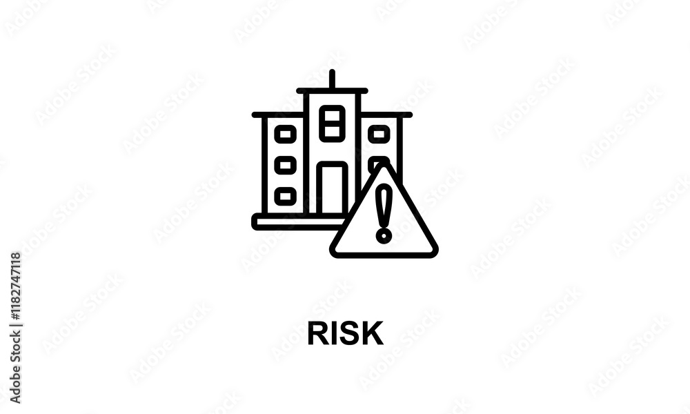 Fototapeta premium Risk Isolated Vector, Icon Or Logo Sign Symbol Illustration