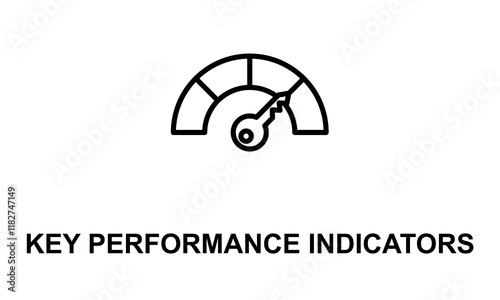 Key Performance Indicators Isolated Vector, Icon Or Logo Sign Symbol Illustration