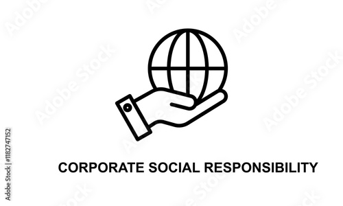 Corporate Social Responsibility Isolated Vector, Icon Or Logo Sign Symbol Illustration