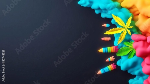 Black History Month heritage Colorful shapes and patterns with creative elements.