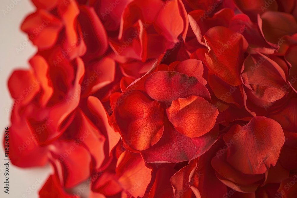 A close-up of vibrant red petals, showcasing texture and rich color A close-up of vibrant red petals, showcasing texture and rich color