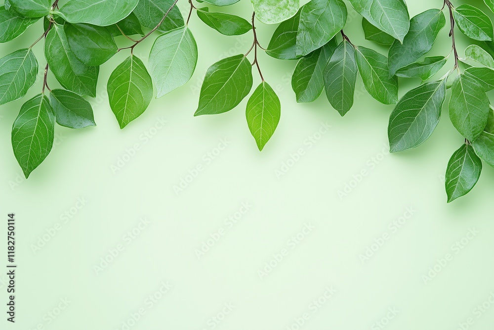 Fototapeta premium Nature's green bokeh bliss outdoor abstract art lush environment aerial view greenery concept