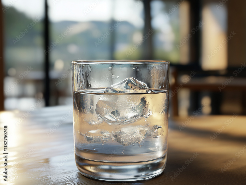 Pure Glass of Water for Refreshing Hydration