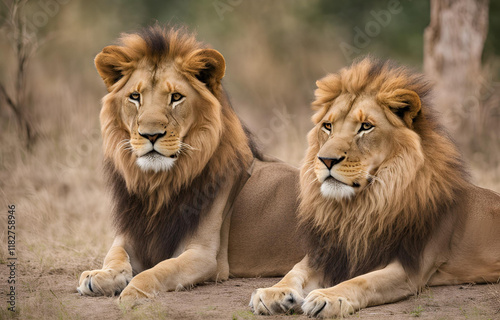 Lions in Love, A Majestic Display of Bond and Affection in the Wild photo