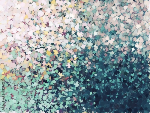 Abstract background with a gradient of pastel and teal splatter paint textures