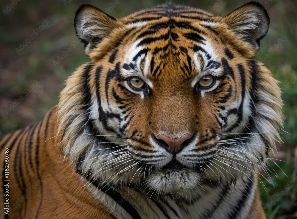 a beautiful tiger looking for food a beautiful tiger looking for food