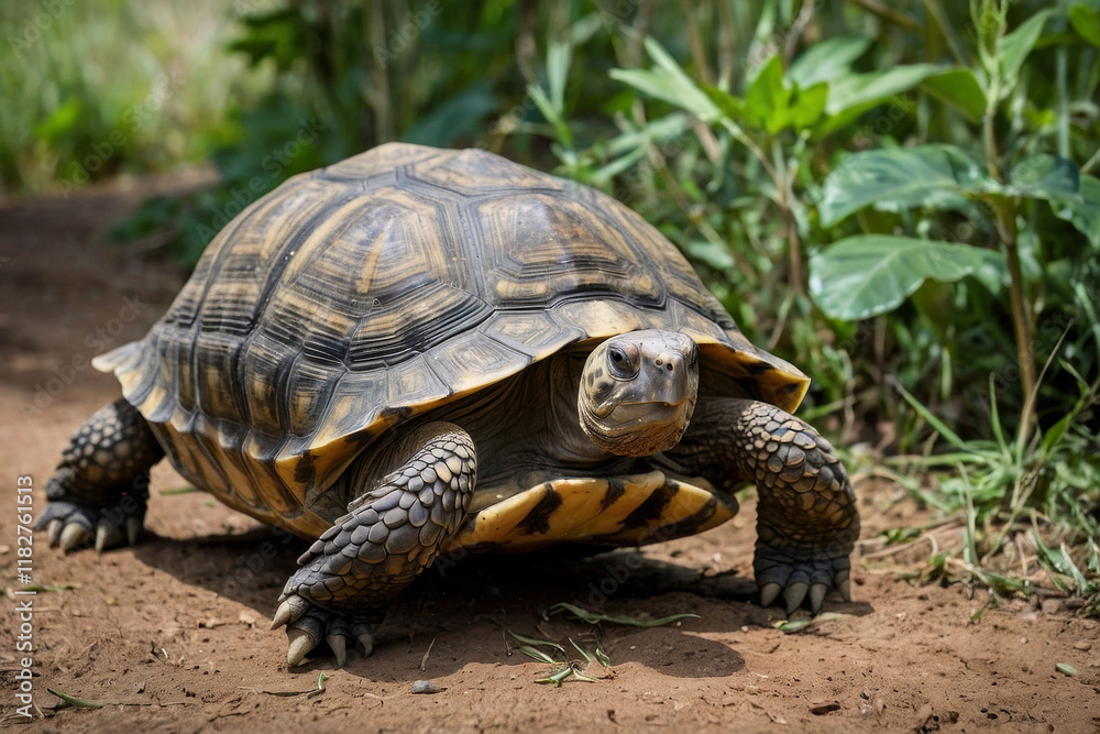 a tortoise in its natural environment a tortoise in its natural environment